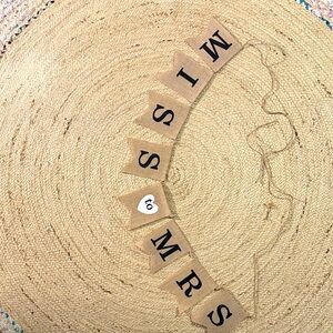 Miss to Mrs Burlap Banner for bridal shower